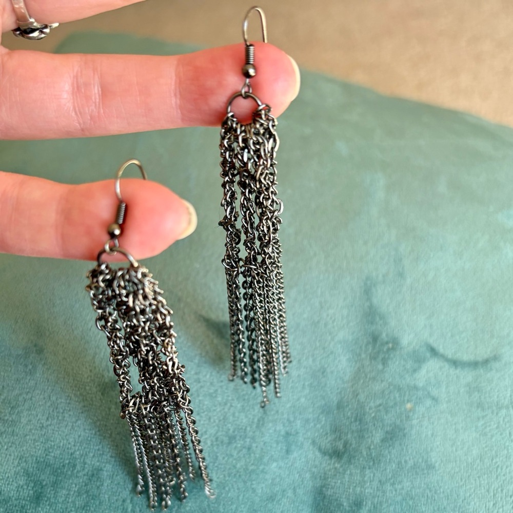 3 FOR $20: Silver Chain Mail Earrings